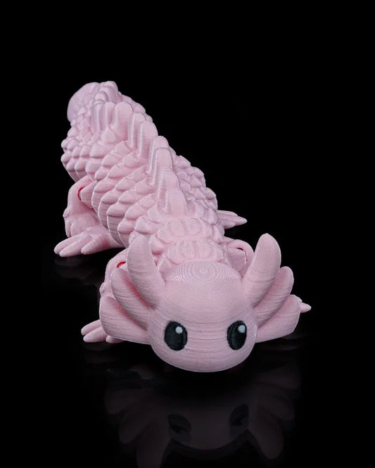 FlexoLotl – Flexible Articulated Axolotl 3D Model Toy