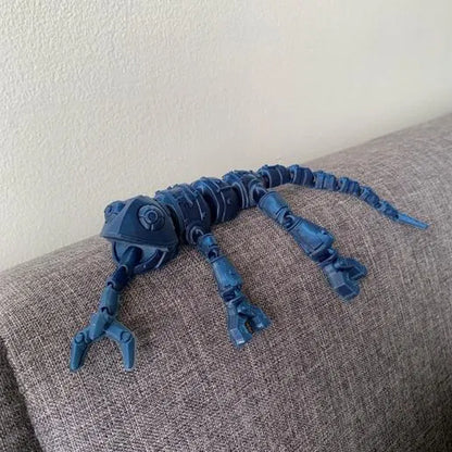 Articulated Mechanical Chameleon Figurine – Poseable Robot Lizard Toy | Collectible Model