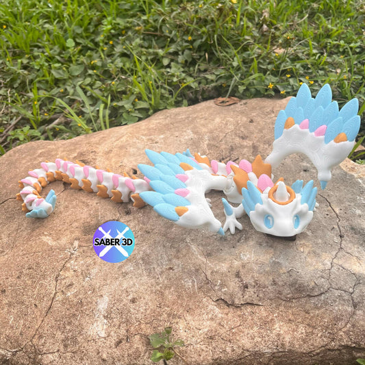 Angel Dragon – Articulated 3D Printed Fantasy Dragon Toy | Collectible Figurine