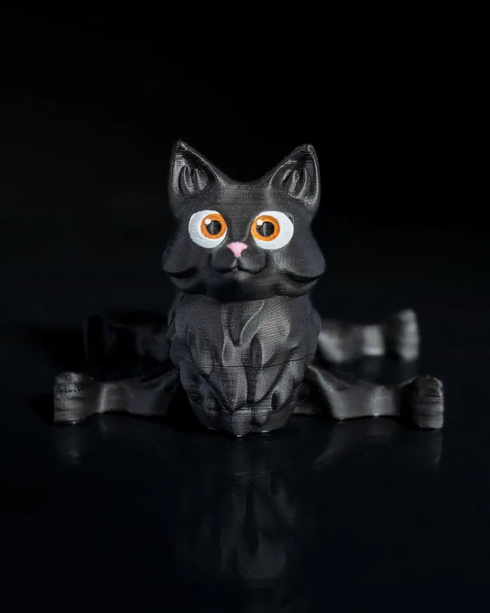 Articulated Fluffy Kitten Figurine – Poseable Cat Toy | Collectible Desk Model