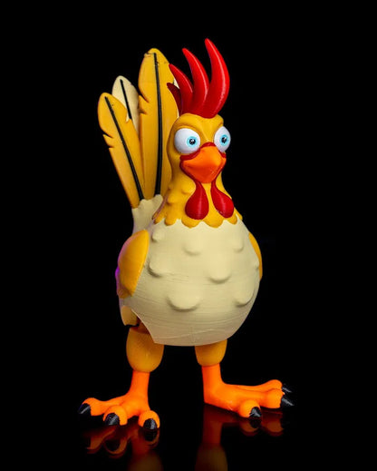 Articulated Rooster – Poseable Farm Animal Toy Collectible