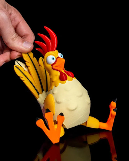 Articulated Rooster – Poseable Farm Animal Toy Collectible