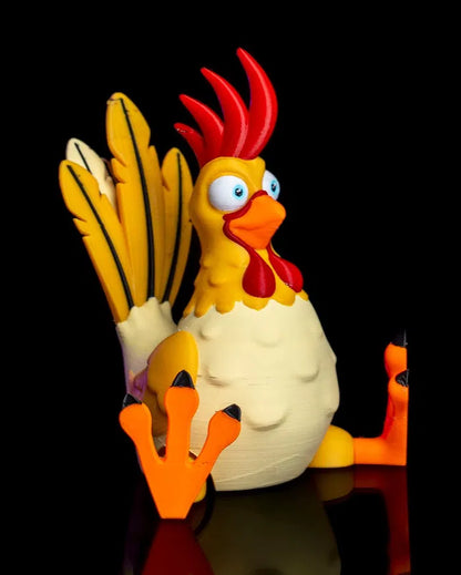 Articulated Rooster – Poseable Farm Animal Toy Collectible