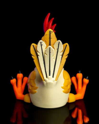 Articulated Rooster – Poseable Farm Animal Toy Collectible