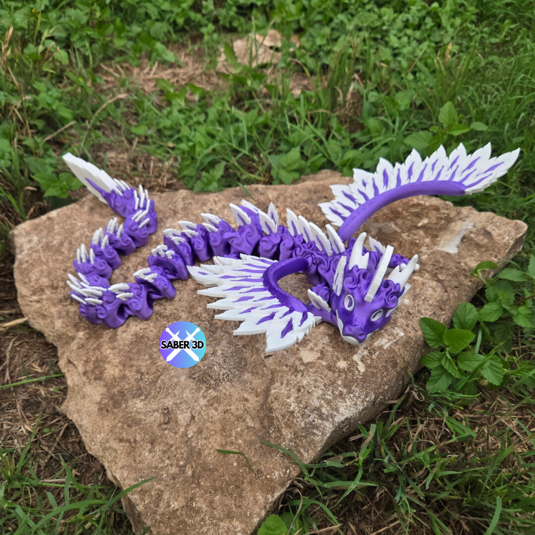 Breezeclaw Dragon with Wings – Articulated 3D Printed Fantasy Dragon Toy | Collectible Poseable Figure