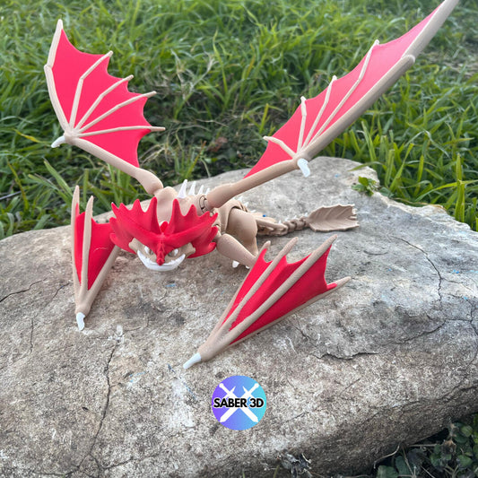 Cloudjumper 3D Printed Dragon Toy – Flexible PLA Collectible Figure | Poseable Fantasy Model