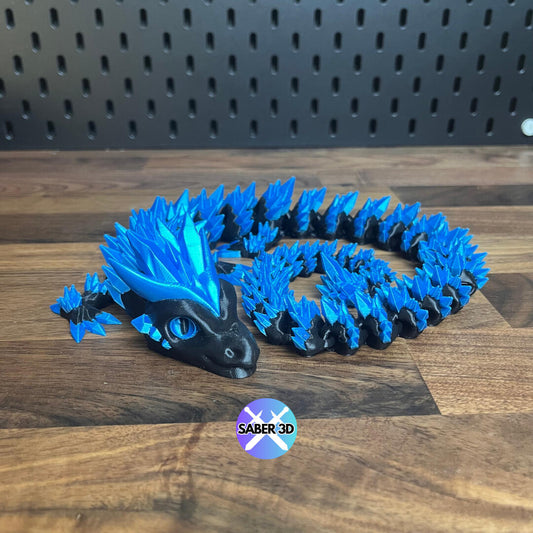 Crystal Dragon – Articulated 3D Printed Dragon Toy | Fantasy Crystal Scale Collectible