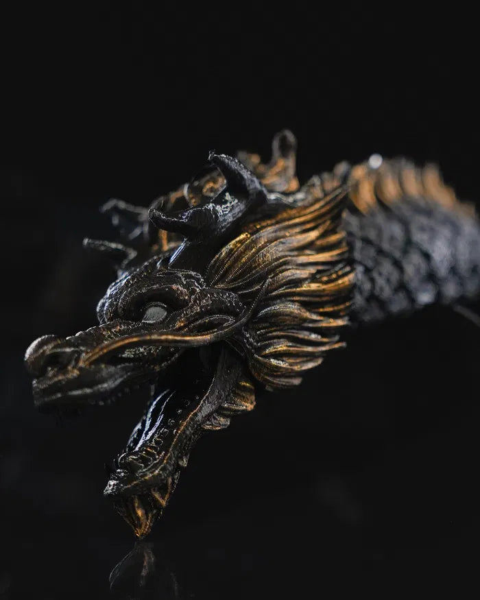 Articulated Chinese Dragon Figurine – Poseable Loong Collectible | Mythical Fantasy Model