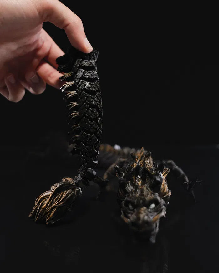 Articulated Chinese Dragon Figurine – Poseable Loong Collectible | Mythical Fantasy Model