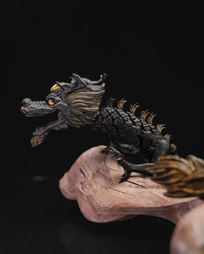 Articulated Chinese Dragon Figurine – Poseable Loong Collectible | Mythical Fantasy Model