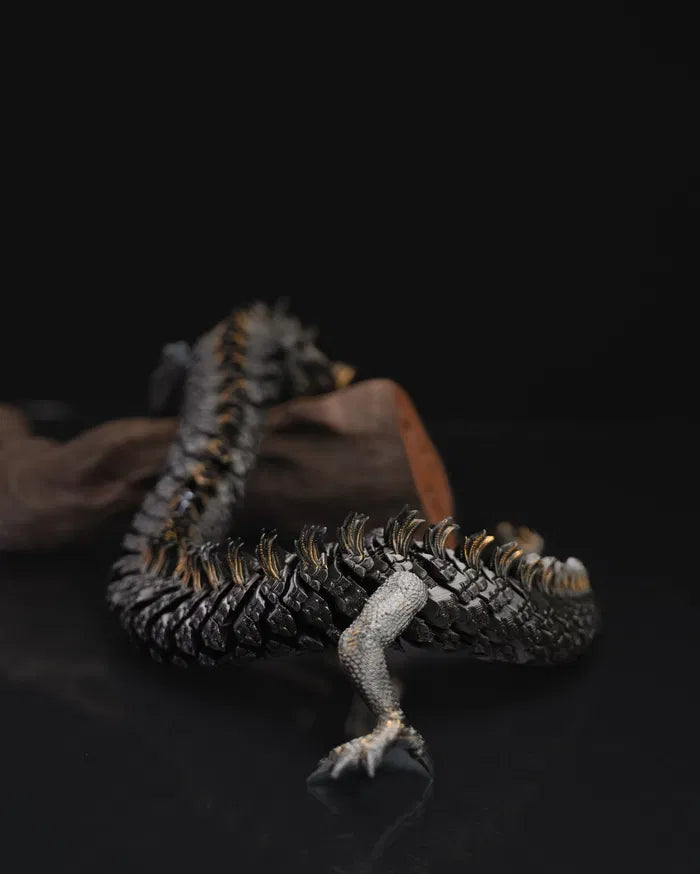 Articulated Chinese Dragon Figurine – Poseable Loong Collectible | Mythical Fantasy Model