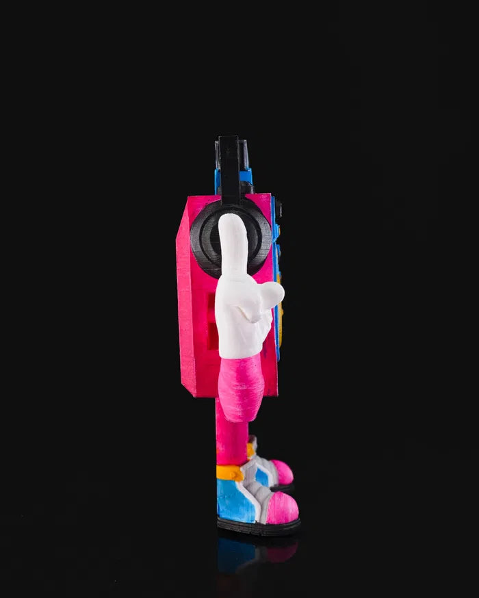 Articulated Boombox Figurine – Retro 80s Collectible Music Toy | Poseable Desk Model