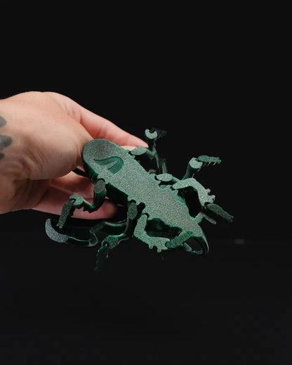 Articulated Unicorn Beetle – Poseable Fantasy Insect Figurine