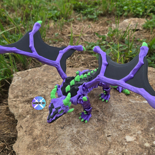 Dreadwing Dragon Figure – Articulated 3D Printed Fantasy Dragon Toy | Collectible Model with Movable Wings