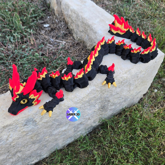 Firestorm Dragon (No Wings) | 3D Printed Articulated Dragon Toy & Fantasy Collectible