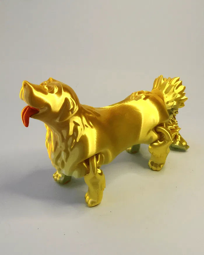 Articulated Golden Retriever – Poseable Collectible Dog Figurine (Small, Medium & Large)