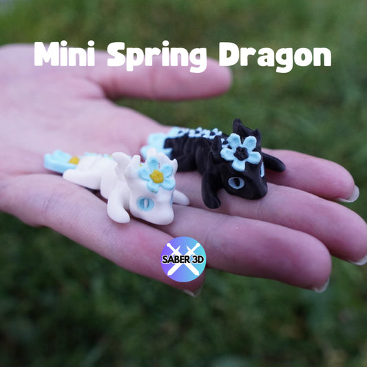 Mini Spring Dragon – 3D Printed Collectible Toy | Cute PLA Articulated Dragon Figurine
