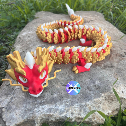 NYE Dragon – Articulated 3D Printed Lunar New Year Dragon Toy | Collectible Fantasy Figurine