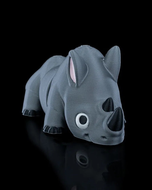 Playful Rhino 3D Model STL File – Fun and Detailed Rhino Figurine