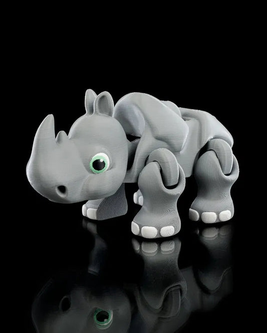 Rammer Rhino 3D Model STL File – Dynamic Charging Rhino for 3D Printing