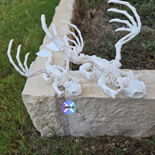 SpookyToothless – 3D Printed Dragon Skeleton Collectible | PLA Fantasy Toy Figurine