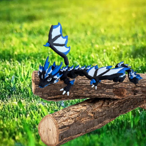 Firestorm Dragon With Wings | 3D Printed Articulated Dragon Toy & Fantasy Collectible