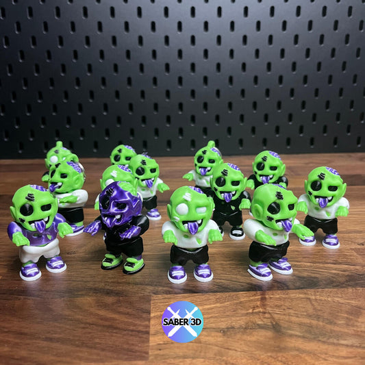 Zombie 3D Printed Toy Figures – Flexible PLA Collectibles | Handmade Miniature Models