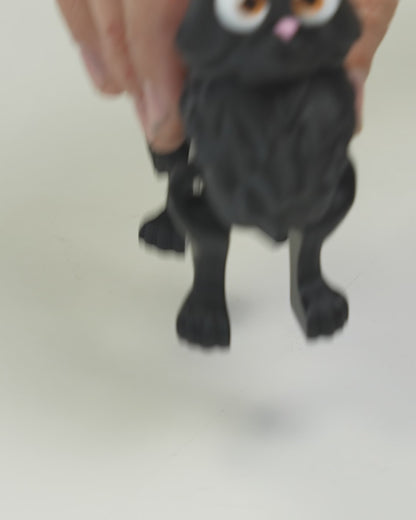 Articulated Fluffy Kitten Figurine – Poseable Cat Toy | Collectible Desk Model