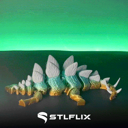 Articulated Stegosaurus | 3D Printed Dinosaur Model (Multicolor Capable)